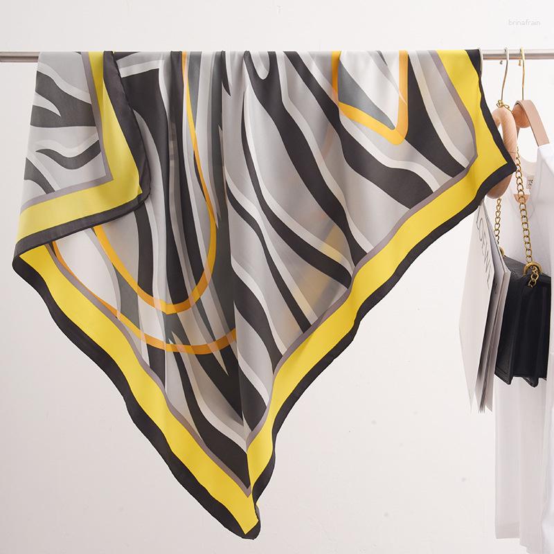 

Scarves 2023 Europe 90cm Spring Versatile Women's Imitation Silk Business Leisure Small Scarf Occupation Square Towel