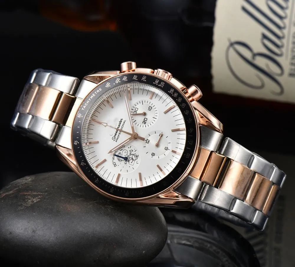 

New Style six Stitches Luxury Mens Watches Quartz Watch High Quality Top Brand Designer Clock Steel Belt Men Fashion Accessories Holiday Gifts, Split