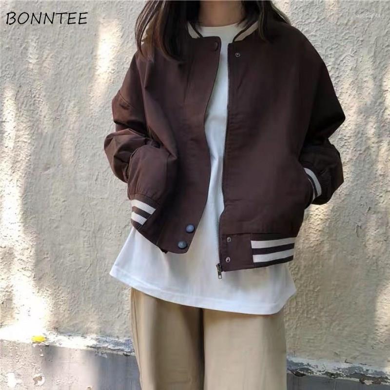 

Women' Jackets Basic Women Spring Retro All-match Korean Style Leisure Loose Fit Chic Students Daily Simple Fashion Clothing Coat, Black jackets