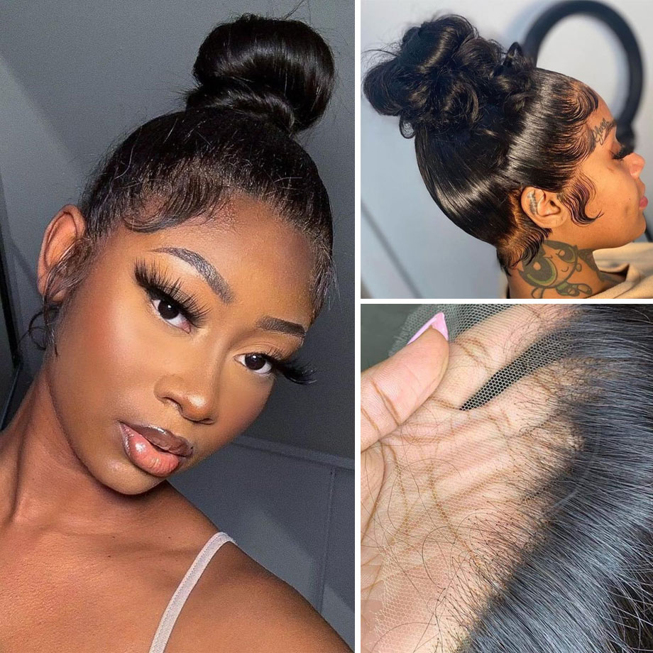 

New Product Bone Straight Lace Front Wigs 13x4 360 Full Hd Lace Frontal Wig Human Hair Pre Plucked 26 Inch Brazilian Wigs For Black Women, Natural color