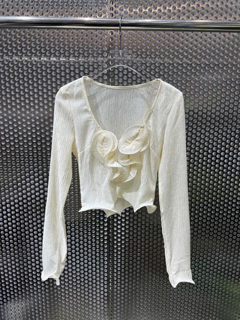 

Women' Blouses 2023 Summer Autumn Luxury Women Ruffles High Quality Long Sleeve Shirt Female Chic Blouse Tops 2 Color Ddxgz2 5.25, Black