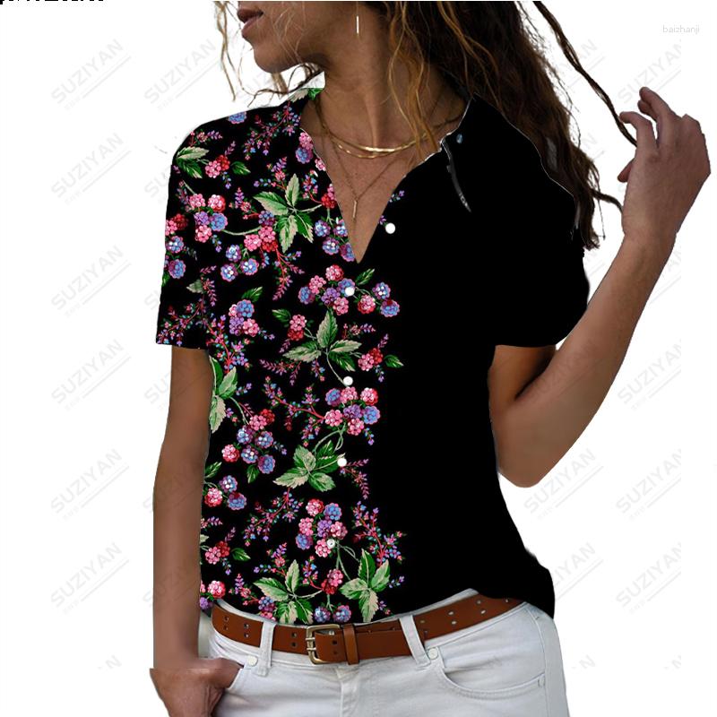 

Women's Blouses Women's Short Sleeved Shirt Casual Loose Size Button Cardigan Street Butterfly Print Breathable Floral Top, Pm3023ff