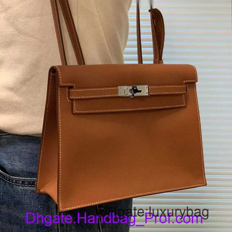

Hrems Designer Wholesale kyllie tote bags online store Dance Bag 2023 New Evercolor Headcoat Leather Backpack With Real Logo, Anemone purple
