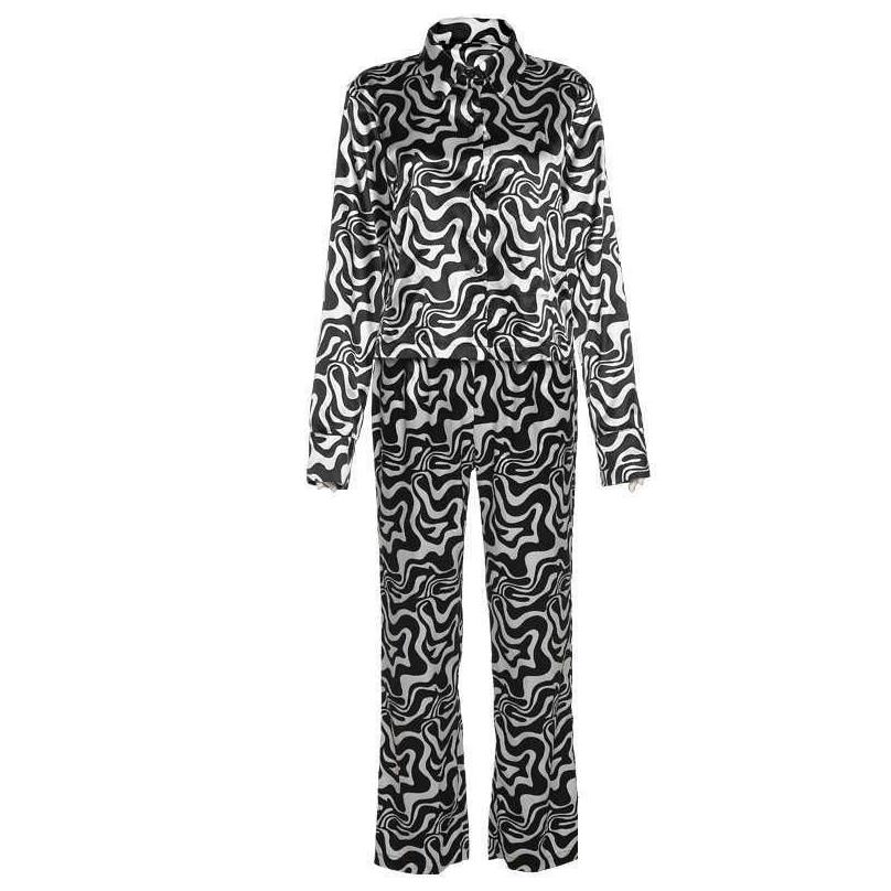 

Women'S Two Piece Pants Womens 2022 Summer Printed Single Breasted Lapel Loose Top Buttock Straight Set Drop Delivery Apparel Clothin Dhztb, Green