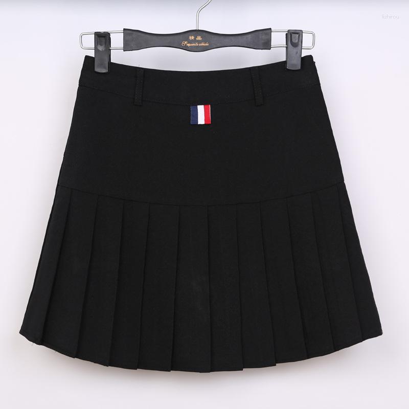 

Skirts Summer Women's College High Waist Solid Mini Pleated Skirt Japanese Students Class Uniforms Sexy Short Pants, White