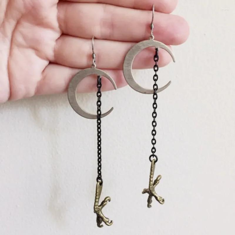 

Dangle Earrings Goth The Beast Comes At Night Moon Claw Witch Creativity Punk Jewelry Gift Women Classical Halloween Trend