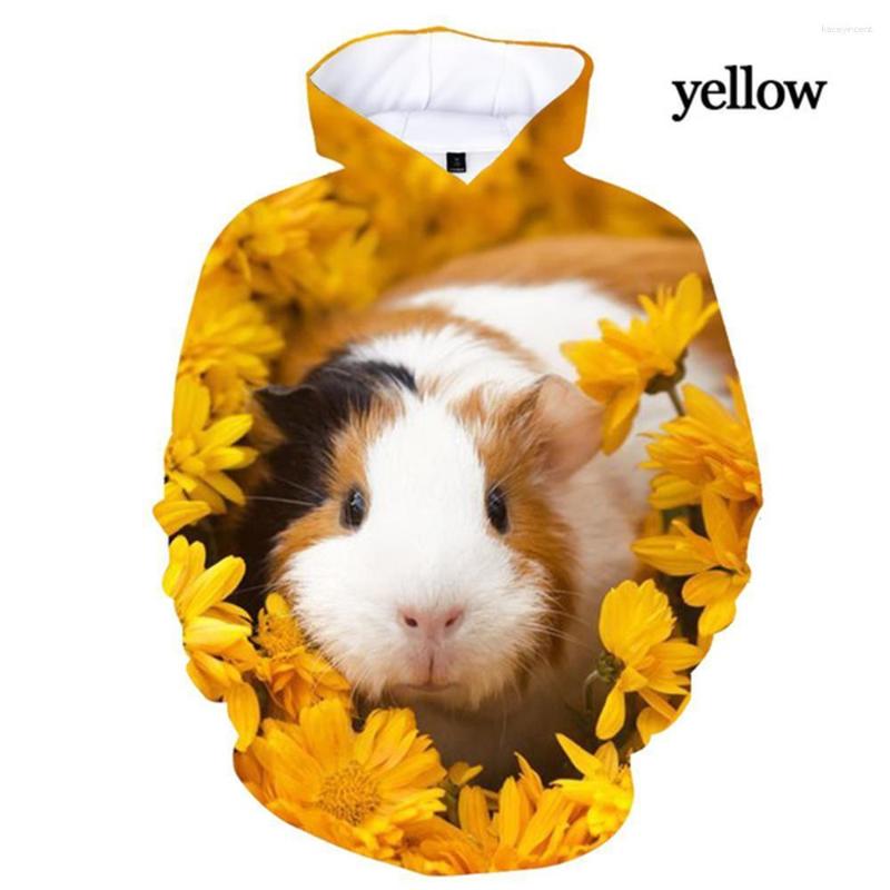 

Men's Hoodies Animal Men's Hoodie 3d PrintGuinea Pig Pullover Cool Fashion Funny Long-sleeved Oversized, Black