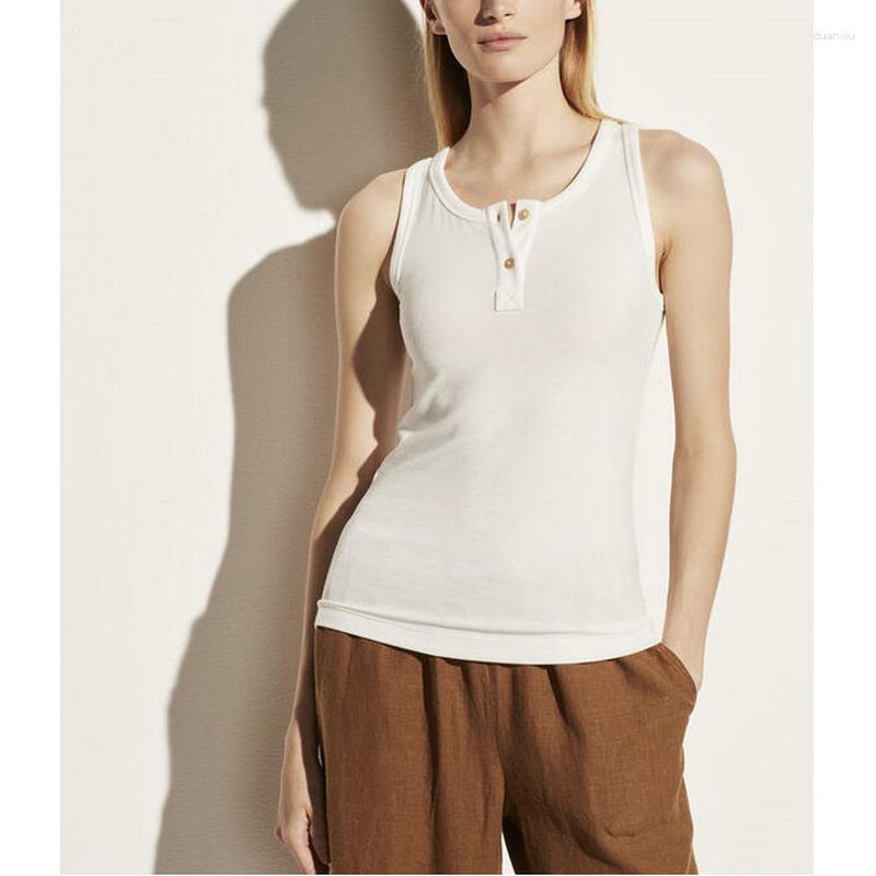 

Women's Tanks Summer U-Neck Sleeveless Tank Top Women's 2023 Fashion Sexy Off-the-shoulder Slim Bottoming Female Camisole, White