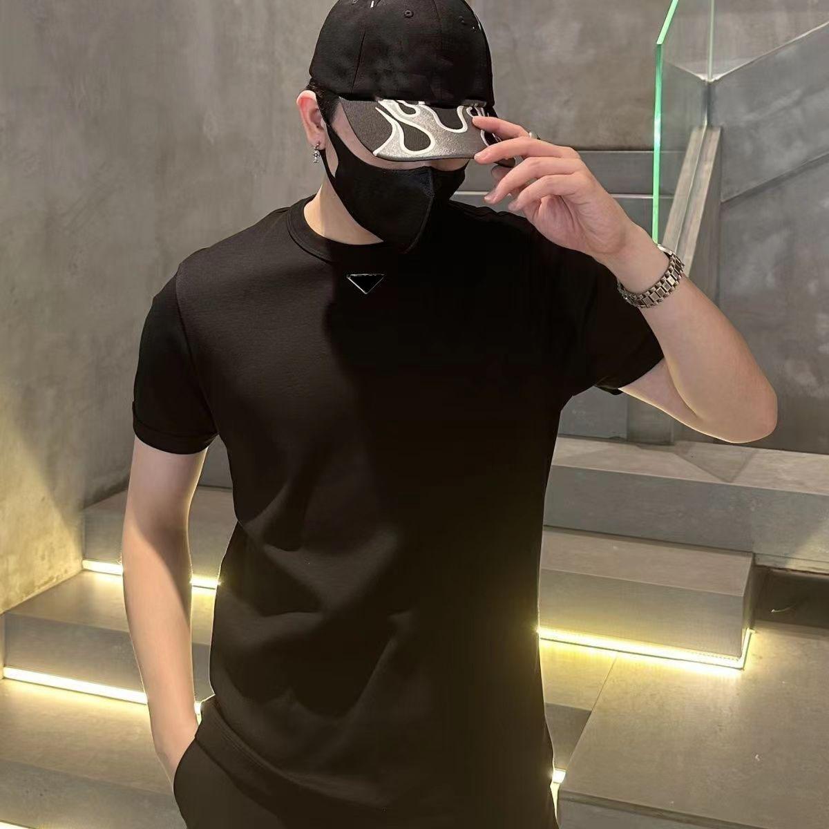 

Summer Mens Womens Designer T Shirts Fashion Short Sleeve Tops Luxurys Letter Cotton Tshirts Highly Quality Asian Size S-4XL, Black