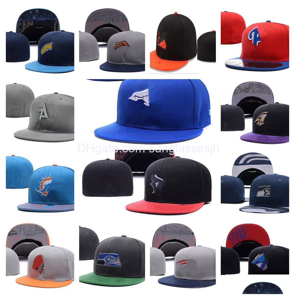 

Ball Caps Fitted Hats All Team Logo Embroidery Adjustable Baskball Designer Men Outdoor Sports Cotton Snapbacks Flat Closed Beanies Dh2Xc, As show