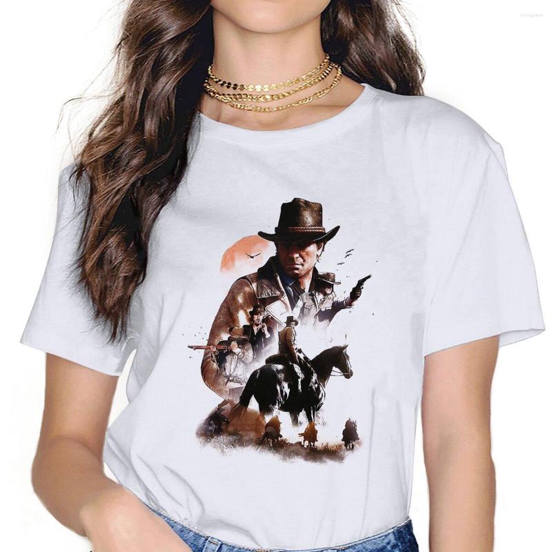 

Women' T Shirts Women RDR Red Dead Redemption 2 Desert Cowboy Pure Cotton Clothes Cool Short Sleeve Crew Neck Tee Shirt Summer T-Shirt, White