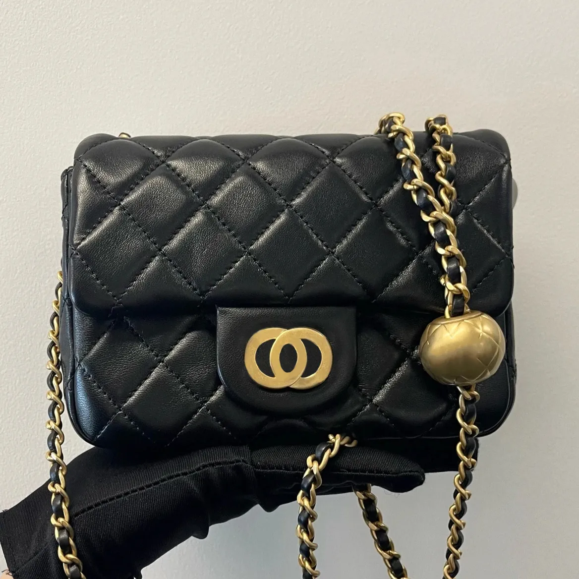 

Designer Shoulder Bag Luxury Channel Handbags Chain Bag Classic Mini Square Flap Bag Women Check Velour Thread Purse Double Letters Solid Real Leather, #9