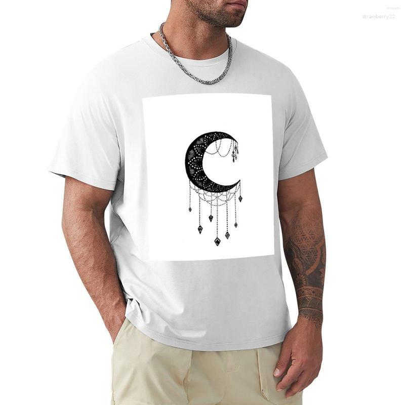 

Men's Polos Men's Crescent Moon Tattoo Design T-Shirt Heavyweight T Shirts Funny Fruit Of The Loom Mens, Dark gray