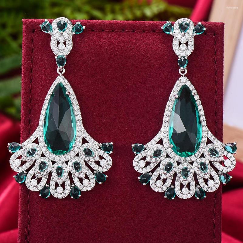 

Dangle Earrings GODK Trendy Office OL Brazil Women Fashion Jewelry Cubic Zircon Drop For Wedding Party Accessories