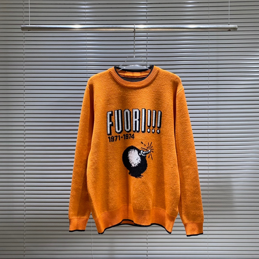 

Men Sweaters Long Sleeves Knitted Jumper luxury sweatshirt mens Arm letter embroidery Round neck comfortable jumper fashion womens clothes size S-XXL