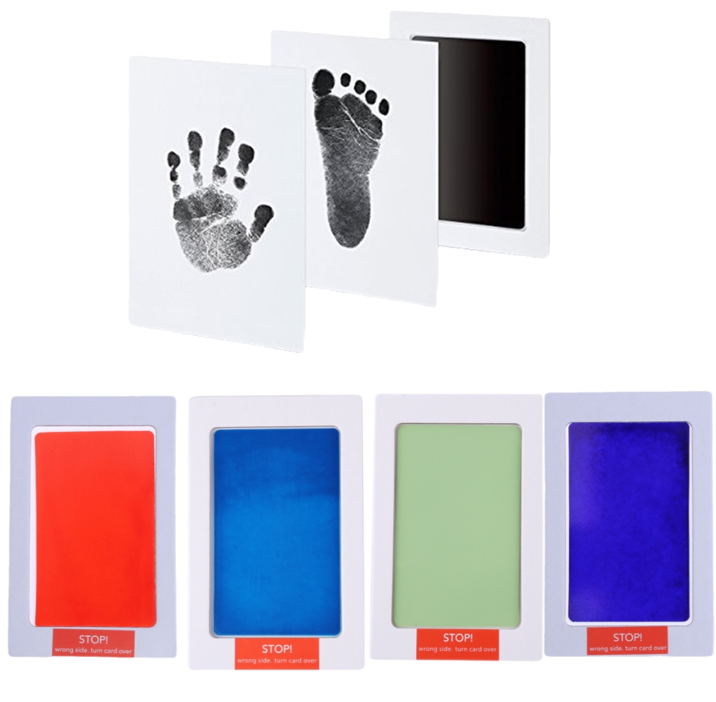 

Safe Non-Toxic Baby Footprints Handprint No Touch Skin Inkless Ink Pads Kits for 0-6 Months Newborn Pet Dog Paw Prints Souvenir