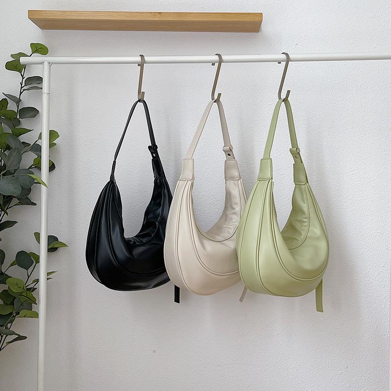 

Evening Bags Summer Women's Bag Soft PU Leather Shoulder Fashion Design Casual Crossbody Large Capacity Hobos, Beige