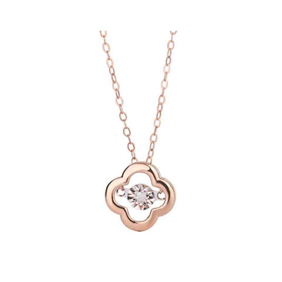 

Pendant Necklaces Nines Fashion Dancing Diamond Real Gold 18 Karat Necklace Clover 18K Solid Drop Delivery Jewelry Dh4Tg