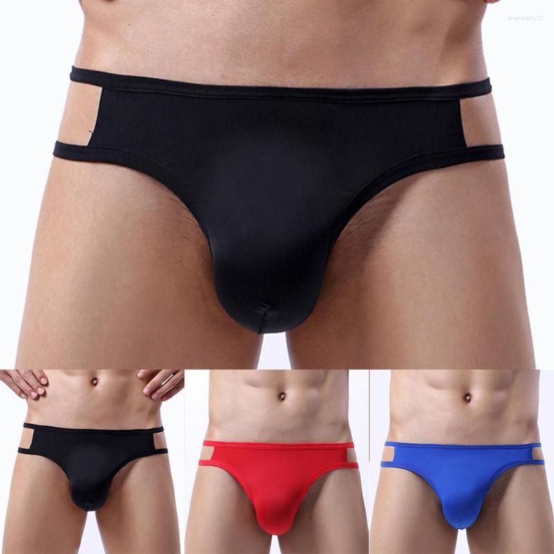 

Men's G Strings Mens Panties Low Waist Briefs Sexy Erotic Underwear Plain Underpants Thong T-Back, Blue