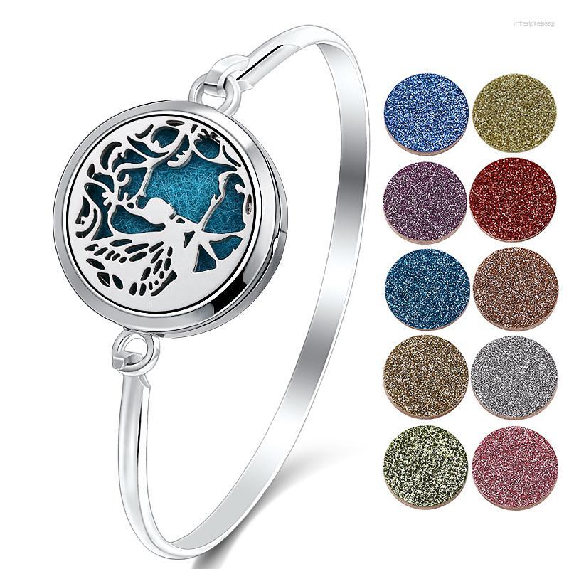 

Bangle Elegant Fairy Diffuser Magentic Locket Bracelet 316L Stainless Steel Bangles