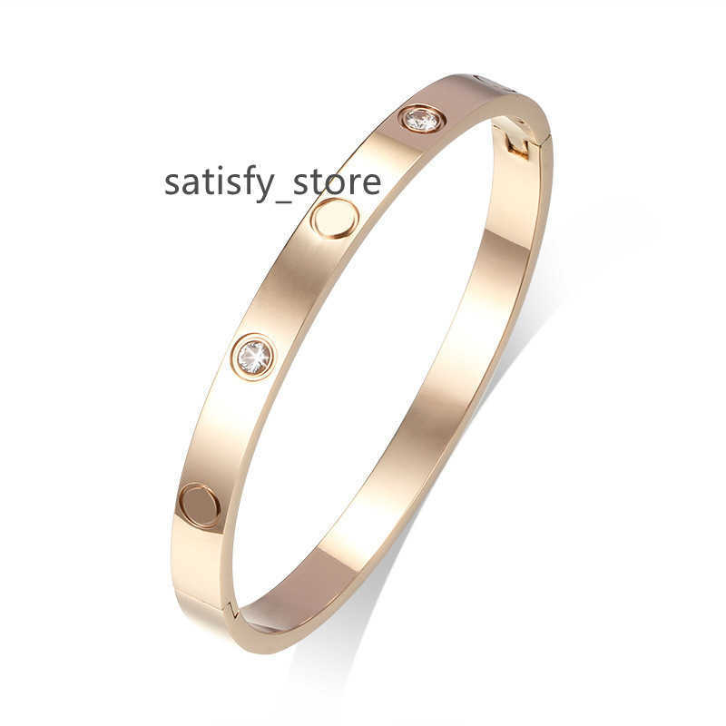 

6mm titanium steel cuff bracelets gold silver and rose woman man luxury bracelet bangles couple jewelry lover gift