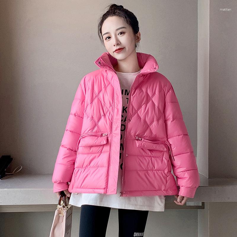 

Women's Trench Coats Casual Short Parkas Women Fashion Stand Collar Winter Elegant Cotton Padded Jackets, Khaki