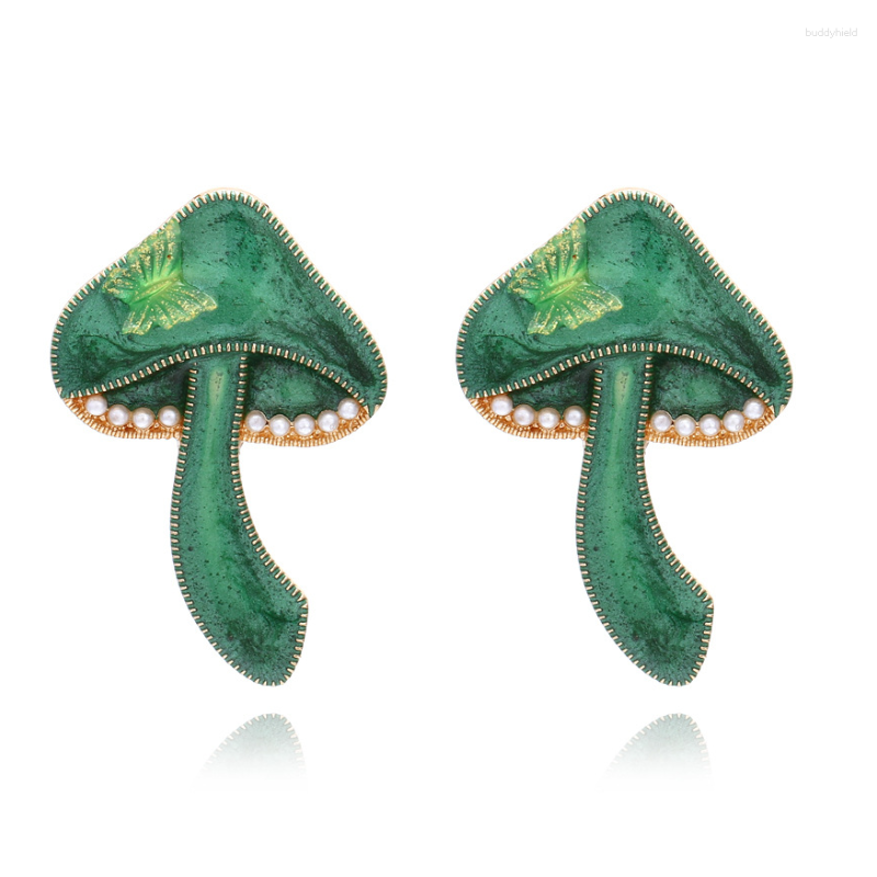 

Dangle Earrings 2023 Summer Cute Design Imitation Pearl Mushroom For Student