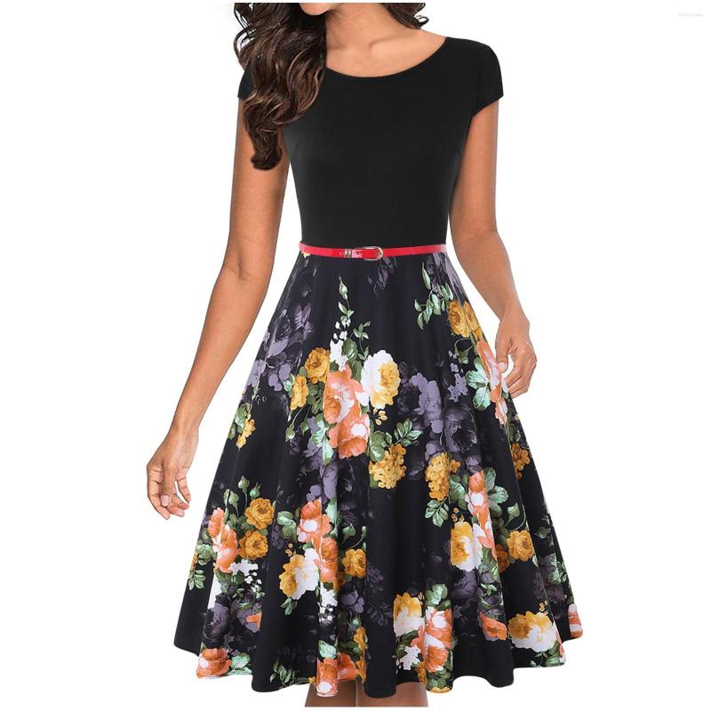 

Party Dresses Women'S Short Sleeve Tunic Black Dress Elegant A-Line Wedding Guest Swing Cocktail Sexy Prom Evening, White