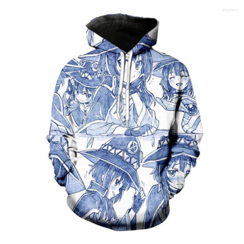 

Women' Hoodies SOSHIRL Anime Hoodie Aqua And Megumin Streetwear Cool Hip-hop Girls Print Sweatshirts Men 2023 Casual Full Tops Tracksuit