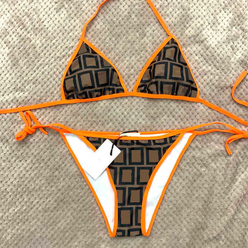 

Designer bikini swimsuit Bikinis for women cheeky high waisted thong micro bikini designer swim suit Lace Up Summer Split Swimsuit brown white Strappy Fashion Le