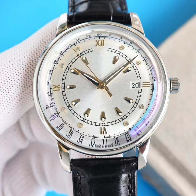 

Ultra-thin butterfly fly highest quality watch with 9015 movement sapphire mirror leisure business sports can wear a waterproof 100 meters luxury watch, Brown