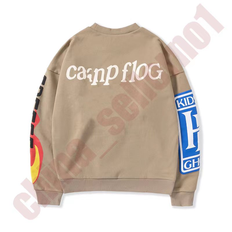 

Men's Hoodies Sweatshirts Puff Print Hoodie Men Women High Quality Heavy Fabric Spider Web Sweatshirts Pullover8888, Brown