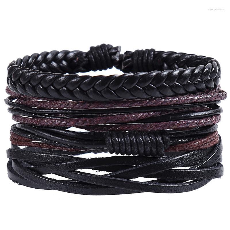 

Strand Vintage Leather Bracelet Fashion Hand-knitted Multi-layer And Men's Gift