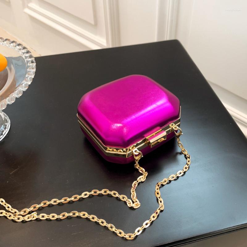 

Evening Bags Y2k Mini Chain PU Leather Lipstick Crossbody For Women 2023 In Luxury Solid Color Fashion Phone Handbags And Purses, Black
