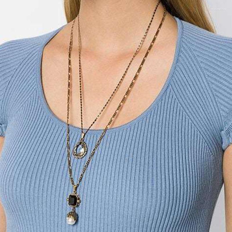 

Pendant Necklaces Ntage Waterdrop Two Tone Necklace
