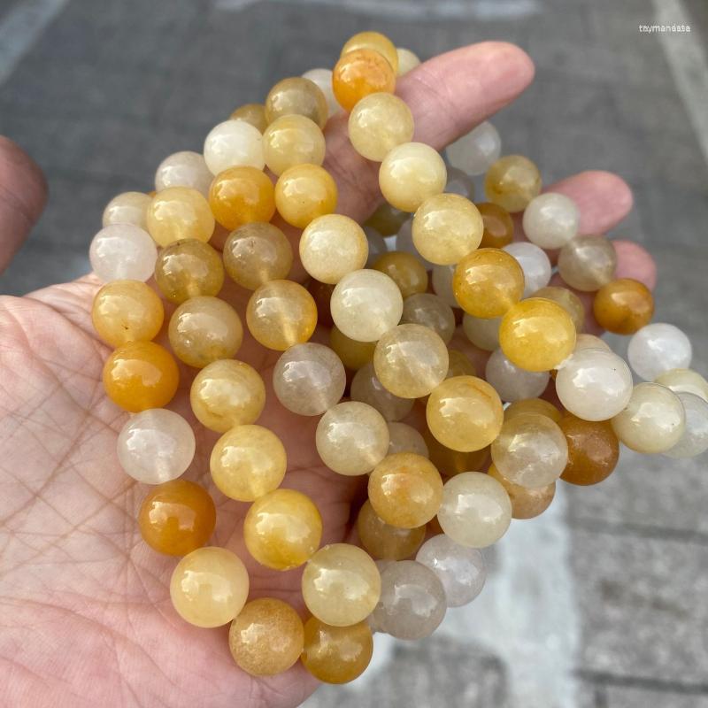 

Strand Beaded Strands Natural Yellow Jasper Stone Bracelet Yoga Healing Sports Wrist Decor Round Beads Wholesale Raym22