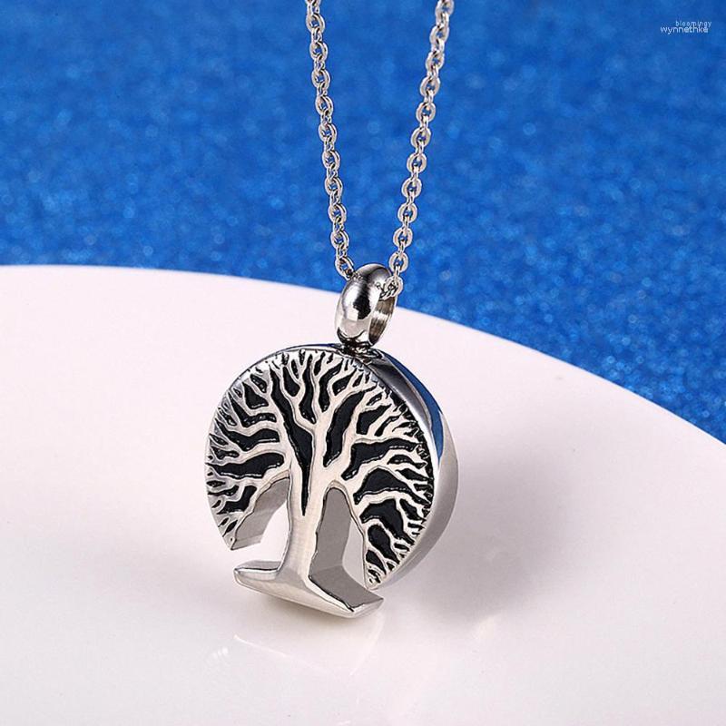 

Chains Tree Of Life Urn Necklaces For Ashes Stainless Steel Cremation Jewelry Women
