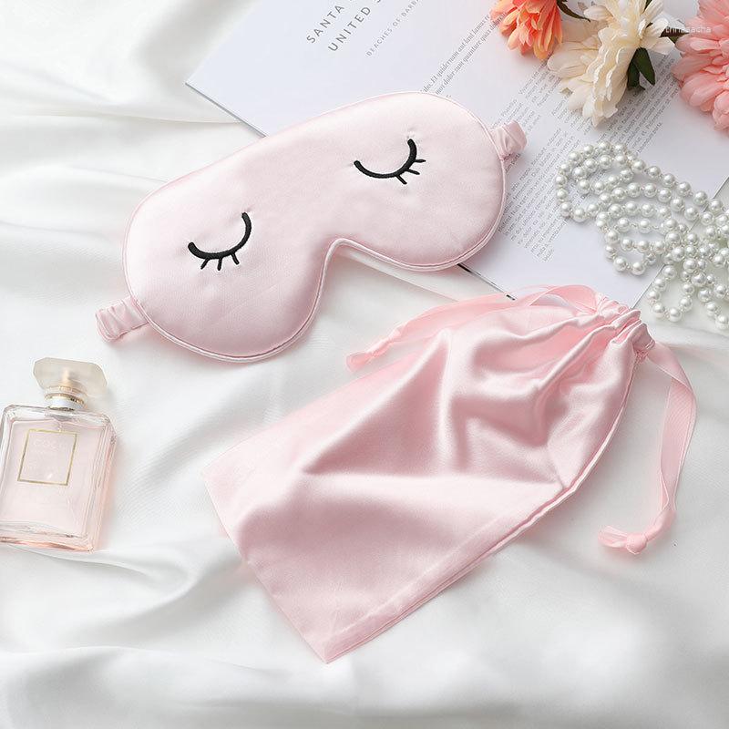 

Makeup Brushes Women Imitated Silk Sleep Eye Mask Patches Face Eyeshade Blindfold Travel Rest Cover Night