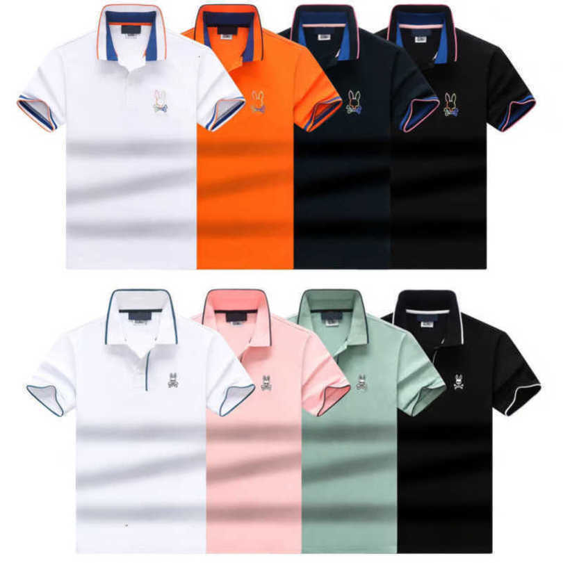 

23new Mens Polo Psychos Shirts Bunnys Tees Tshirts Skull Rabbit Designer Polos T-shirt Summer Fashion Breathable Short Sleeve Casual Top 2540