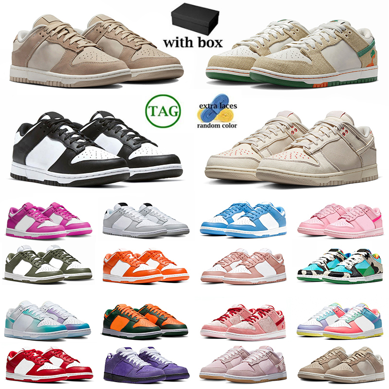 

With Box Running shoes Men Women Panda Triple Pink Jarritos Sanddrift Light Orewood Grey Fog UNC Syracuse lows mens women trainers sport sneakers 36-47, 35