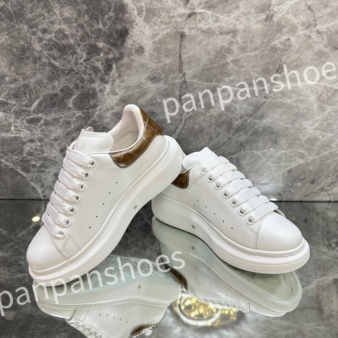 

2023 Hot Luxurys Designer Sneakers Casual shoe Leather Lace Up Men Fashion Platform White Black mens womens Espadrilles Sports Trainer, 11