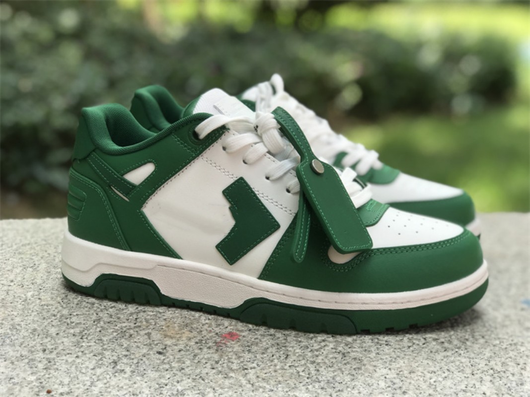 

Sneakers Running Shoes OW Out Of Office Green White Outdoor SNKRS Sports With Original Box
