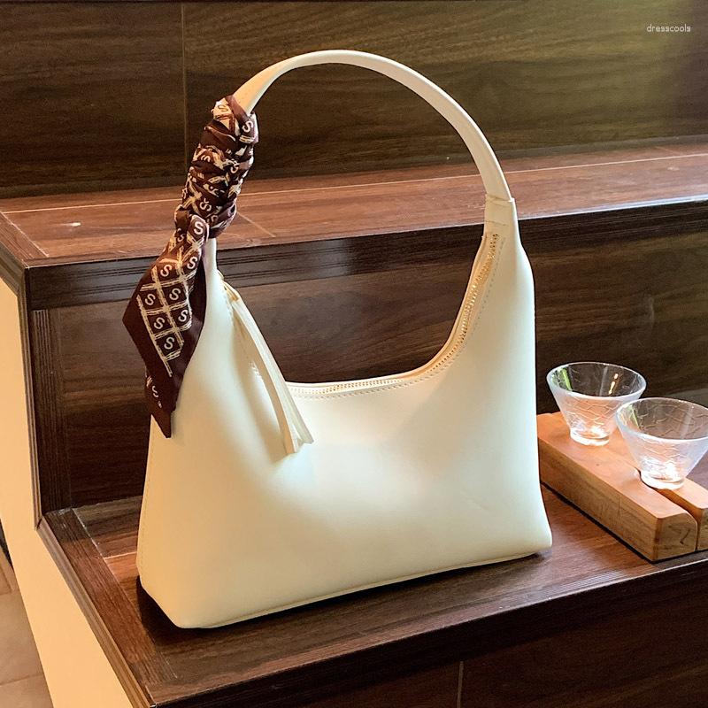 

Evening Bags Luxury Designer Scarves PU Leather Women's Handbag Simple Crossbody Bag Hobos Shoulder, Beige