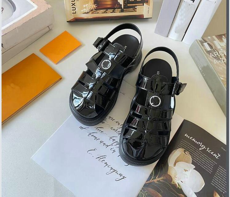 

Women Ladies Calfskin Dad Sandals Quilted Summer Designer Sandles Shoes Platform Flats Low Heel Wedge Buckle Sandal Slip On Ankle Strap Beach Shose Flip Flop 56yu5, Black