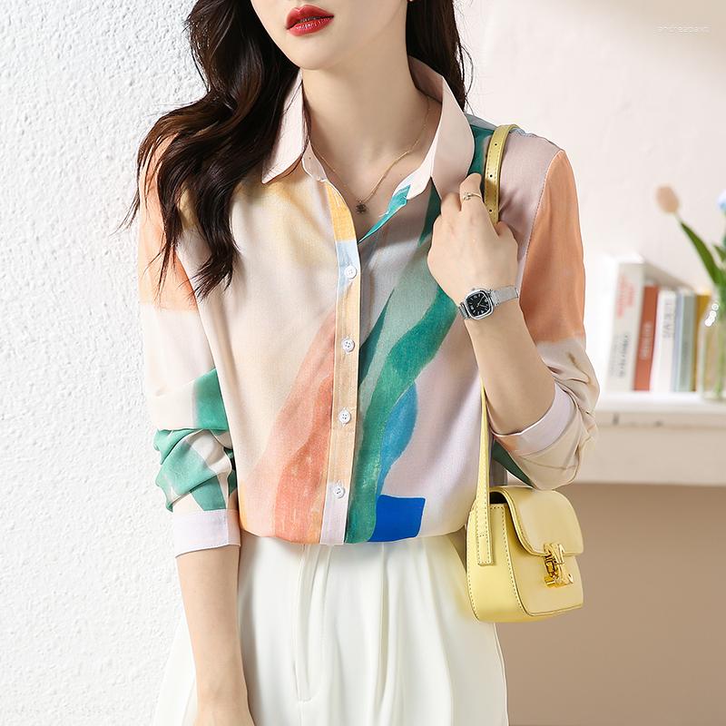 

Women' Blouses Fashion Casual Women' Ladies Printing Shirts Blusas Mujer 2023 Spring Autumn Long Sleeve Causal Tops, Mixed color