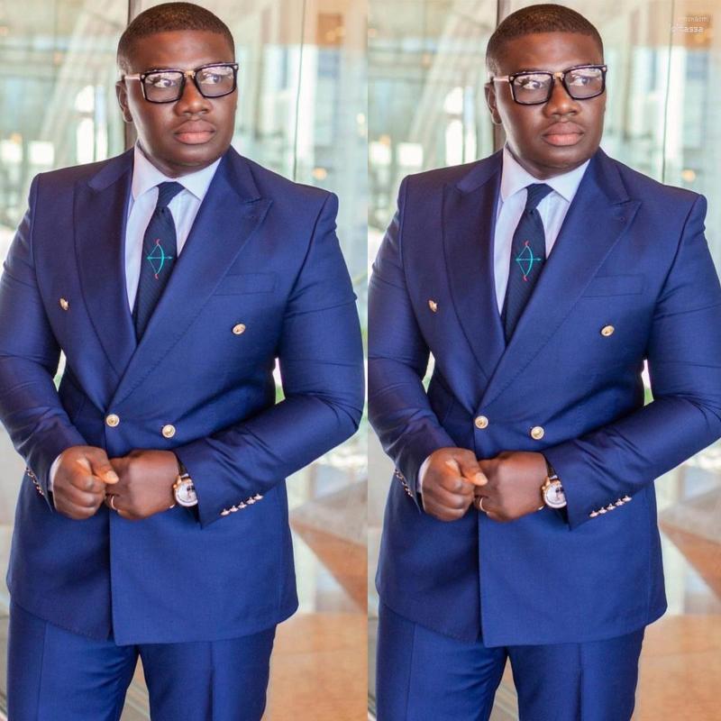 

Men's Suits Men's Dark Blue Men' S Suit 2 Pieces Blazer Pants One Button Peaked Lapel Slim Jacket Fashion Tuxedo Business Modern, Ivory