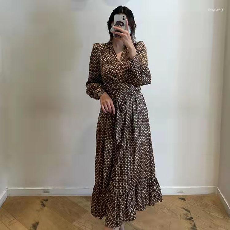 

Party Dresses Women' Casual Dress Office Ladies High Waist Elegant V-neck French Brand Women, Dr20277