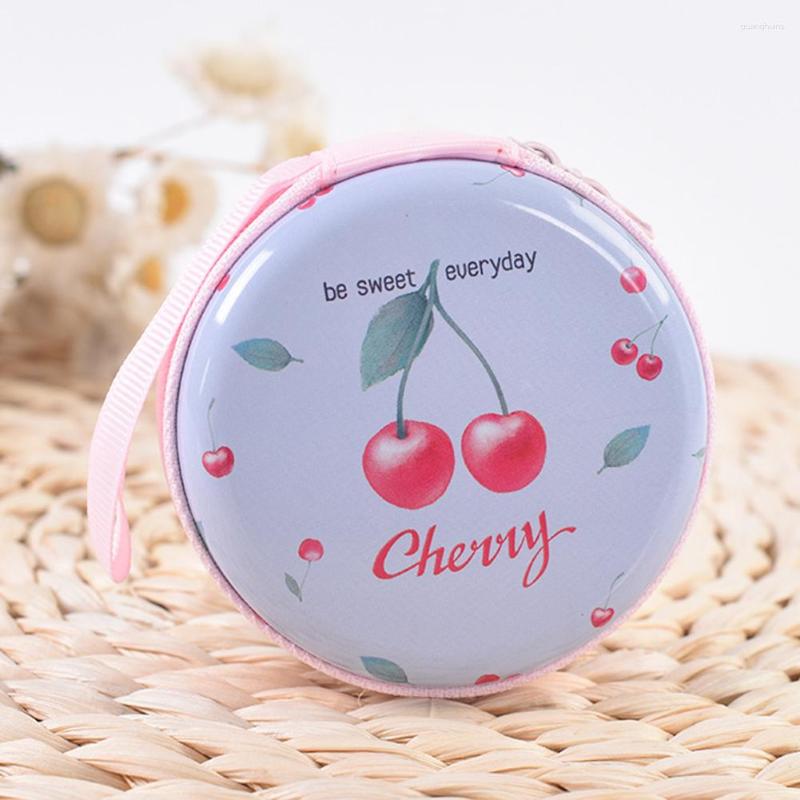 

Wallets Lovely Cartoon Round Tinplate Coin Purse Ultra-thin Large Capacity Women Girls Porte Feuille Pour Femmes, Style 5