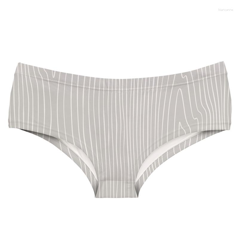 

Women's Panties DeanFire Super Soft 3D Underwear Women GRAY WOOD Funny Print Kawaii Push Up Sexy Briefs Lingerie Thong For Female, 54974