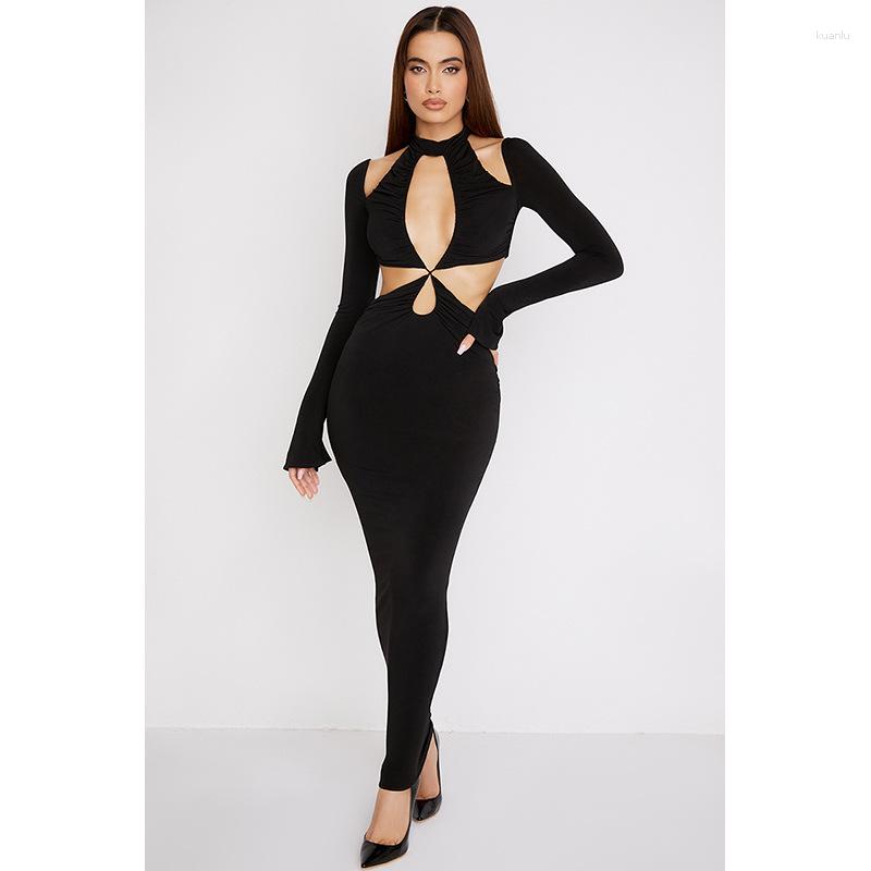 

Casual Dresses 2023 Fashion Trend One-piece Sling Party Dress Vintage Ladies Black Sexy